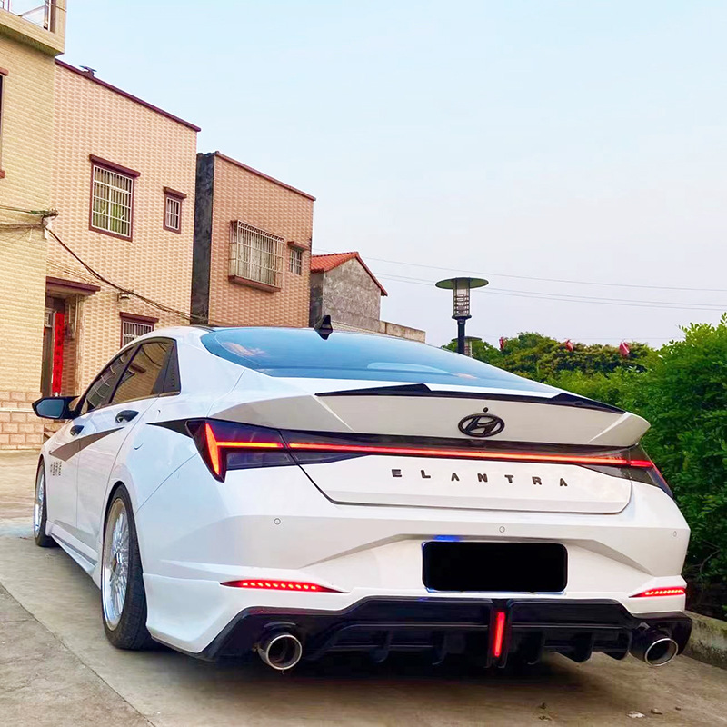 Specially Used for Hyundai Elantra Rear Wing 21-24 Seventh Generation New Elantra Modified Pressure Tail Fixed Wind Wing Without Punching