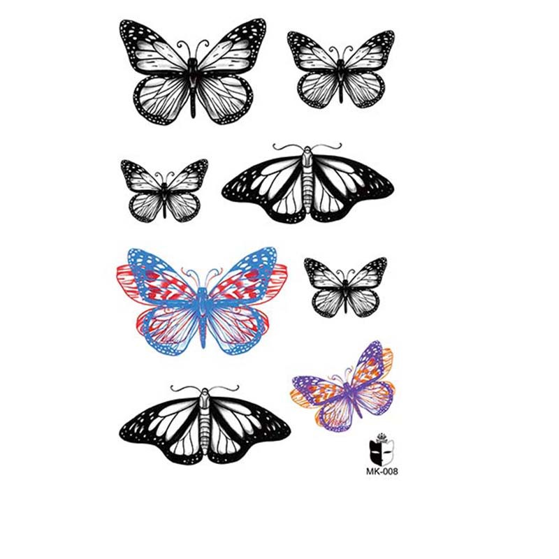 Animal blanco y negro desechable pegatinas de tatuaje belleza pegatinas de tatuaje moda estética patrón de personalidad dama pegatinas de tatuaje