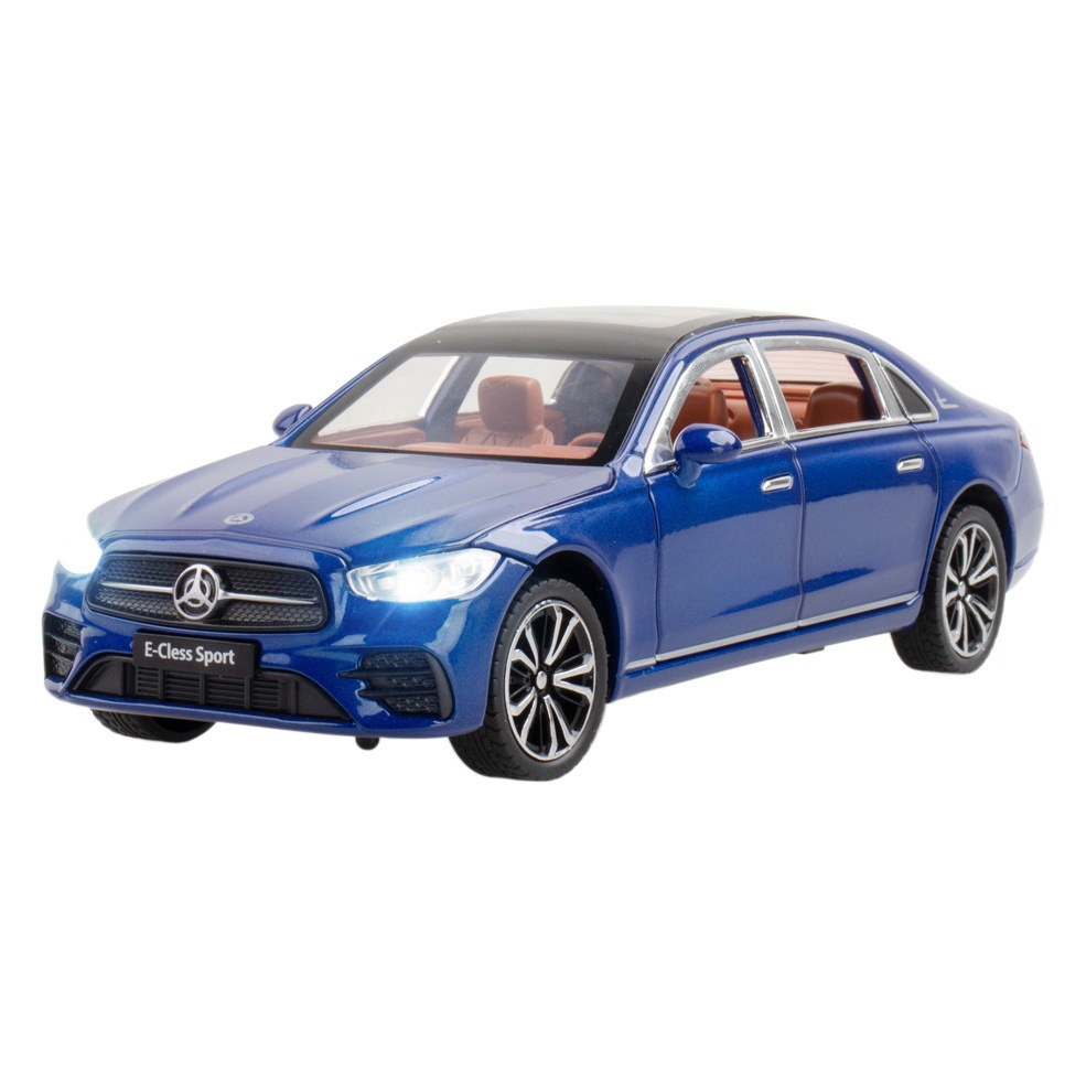 Nuevo modelo de coche de aleación Haodi nuevo Mercedes-Benz E300 coche tire hacia atrás con sonido y luz modelo de coche de juguete colección de decoración