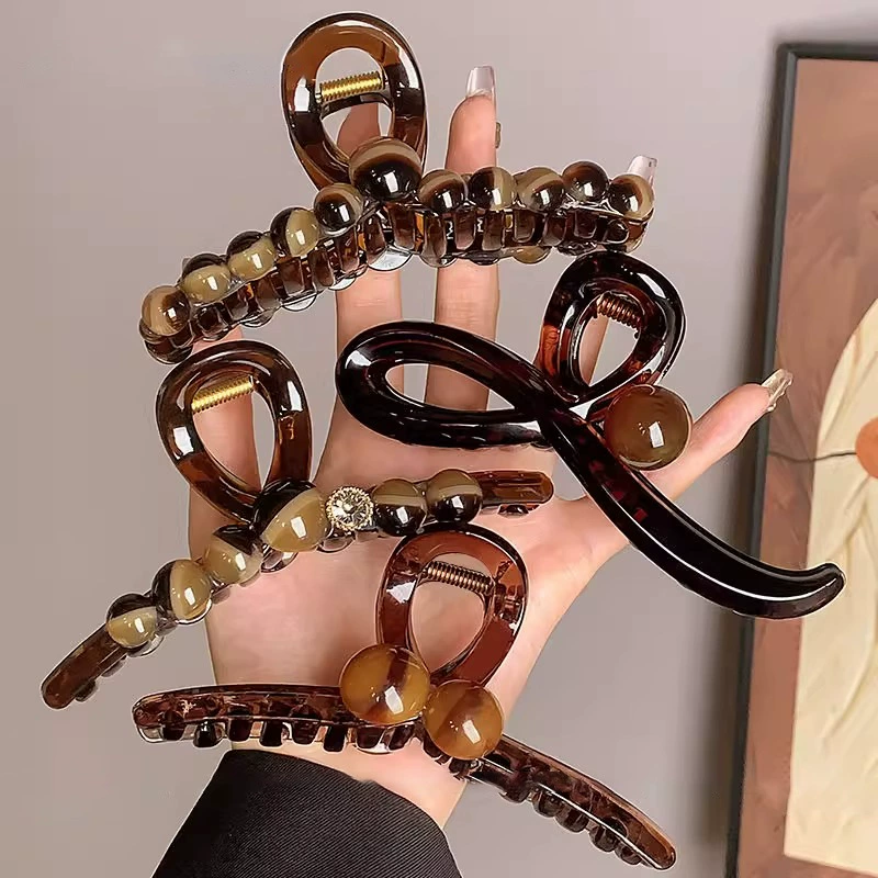 Большой высокий крабовый значок, шпилька для волос, акула, заколки, аксессуар для волос, стиль лёгкой роскоши, стиль высокого качества
