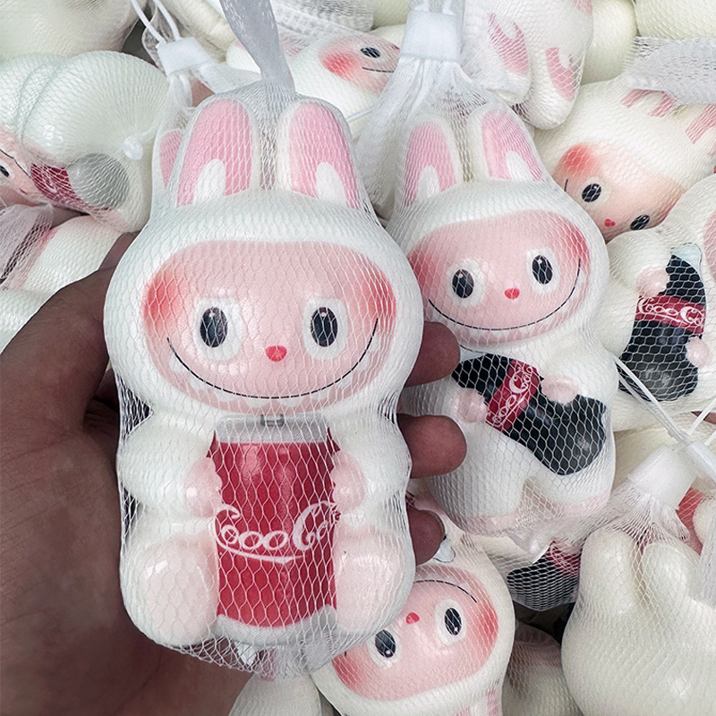 Cross-Border Popular Labubu Internet Celebrity Large Size Labubu Slow Rebound Pinch Decompression Toy Doll Machine Small Gift