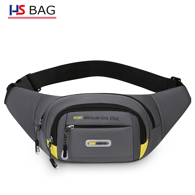 New Water-Repellent Waist Bag for Men and Women, Multi-Functional Large-Capacity Fashionable Chest Bag, Multi-Compartment Wear-Resistant Mobile Phone Bag