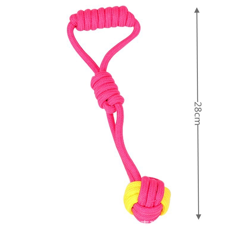 Cuerdas de algodón para mascotas juego de juguetes de bola trenzada molares resistentes a la mordida fondo Teddyco dientes de pelo para perros juguetes para mascotas