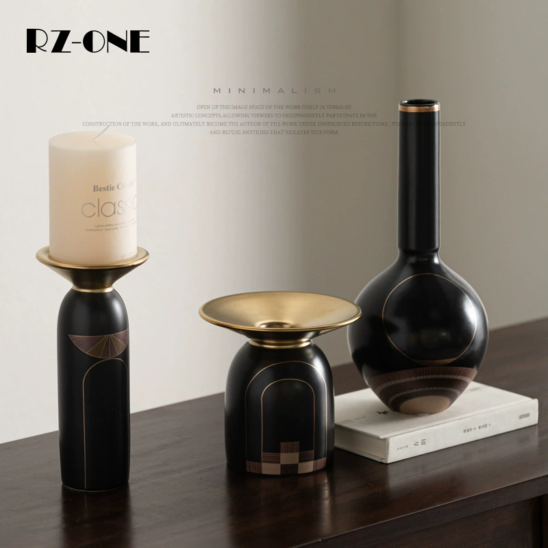 Итальянский легкий экстравагантный высококлассный керамический ваза подсвечник столешница Мягкий поднос украшения для гостиной журнальный столик