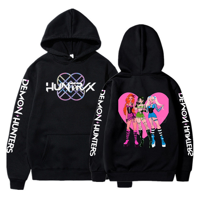 Amazon Demon Hunters KPop Demon Hunters カジュアル フリース スウェットシャツ 秋冬 ルーズ パーカー 男女兼用|undefined