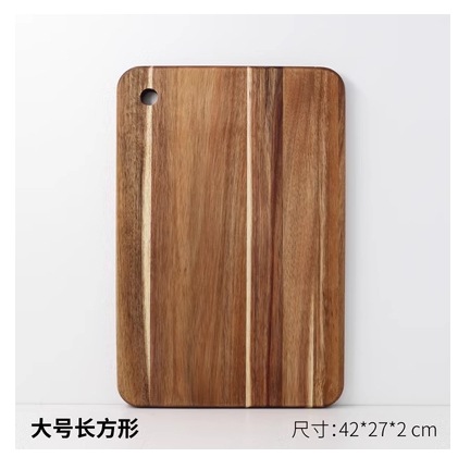 Tabla de cortar de madera tabla de cortar tablero de ocupación corte de madera de acacia tablero de frutas tablero de suplemento de alimentos sin pintura gran tabla de corte rectangular de madera