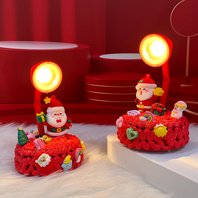 Christmas gift Santa Claus DIY Night light Decoration Table lamp girl student children manual diy Making kits