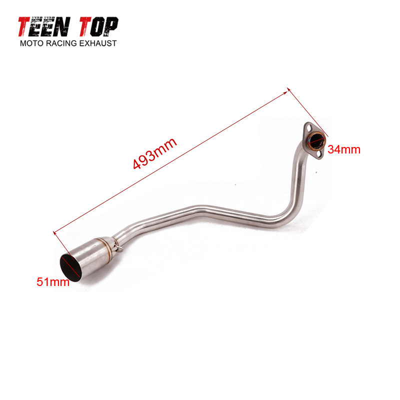 Suitable for X-Adv150 Motorcycle Scooter Exhaust Pipe Adv150 Stainless Steel Front Section 51mm Connecting Pipe