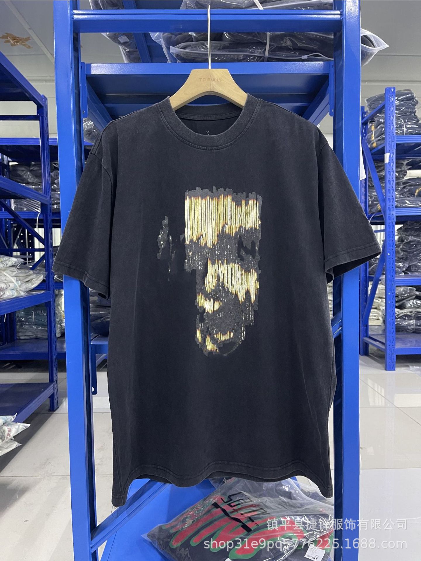 クロスボーダーの新型欧米のファッションブランドのレトロな水洗いは古い落書きをします。