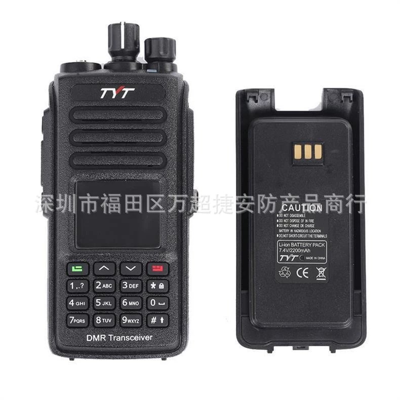 Карманный рация Digital Walkie-Talkie TYT MD-UV390PLUS, DMR 10W, AES256 шифрование, зарядка Type-C, IP67