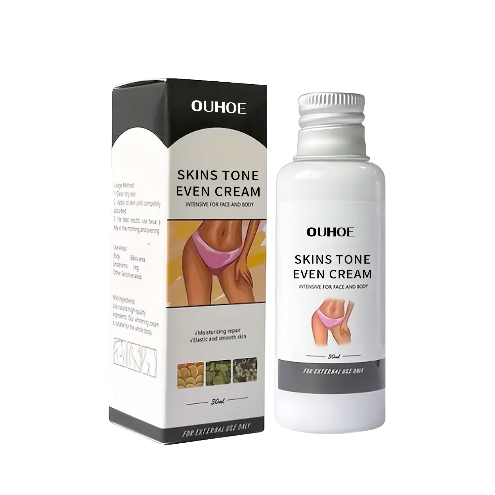 OUHOE répare la noirceur des articulations du coude, éclaircit le teint, hydrate, blanchit et nourrit la crème de beauté de la peau_voghion.com