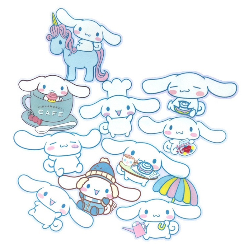 Etiqueta engomada de la tarjeta Gú de la cuenta de mano grande, impermeable y sin costuras, taza de agua linda transparente, taza termo, cuaderno, etiqueta engomada de la placa Gú