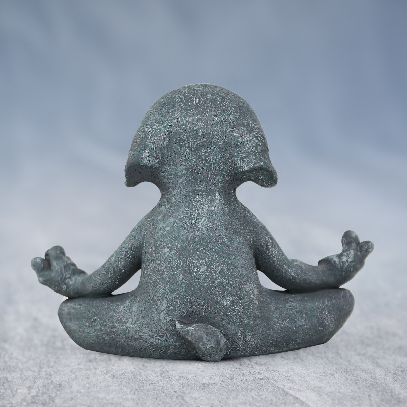  New Products Meditation Dog Ornaments Zen Yoga Resin Animal Sculpture Home Courtyard Garden Decorations