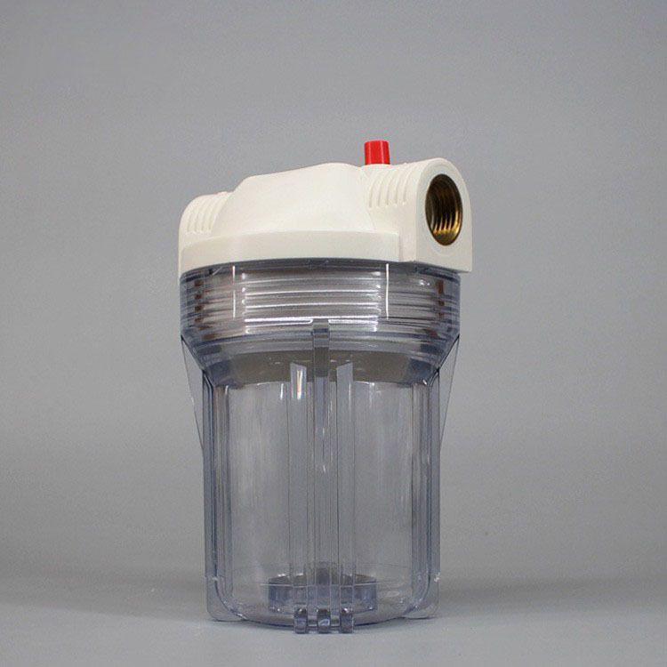 5 pulgadas 4-punto botella de filtro de dientes de cobre engrosada válvula de alivio de presión hebilla interior americana 6-punto como botella de filtro transparente