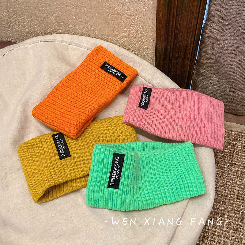 Deportes de punto banda de pelo de estilo coreano de las mujeres de Internet celebridad ins Carta del todo partido parche diadema de ala ancha diadema de la personalidad diadema para hombres