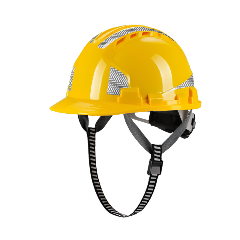 Casco de seguridad reflectante, estándar nacional, impresión de logotipo de ingeniería de construcción de casco ABS