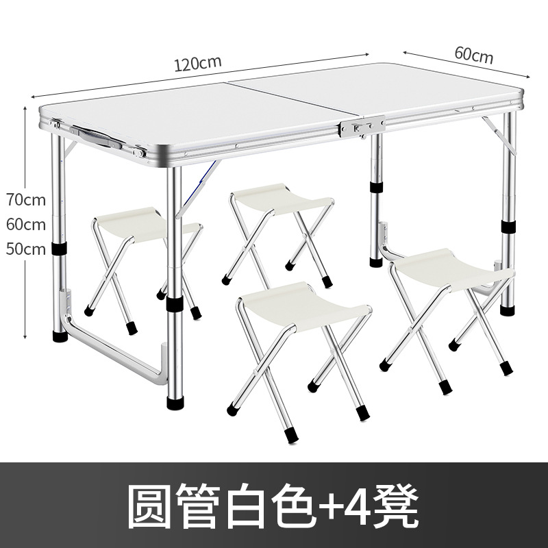 Puesto de mercado nocturno, mesa pequeña plegable rectangular portátil, mesa de comedor para el hogar simple, mesa plegable para exteriores