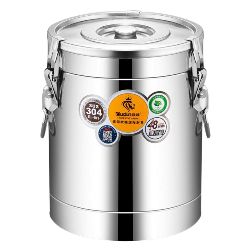 Oudun Sheraton 304 Stainless Steel Insulated Bucket Single-Tap Oil Bucket Rice Bucket Milk Tea Bucket Stall Insulated Bucket
