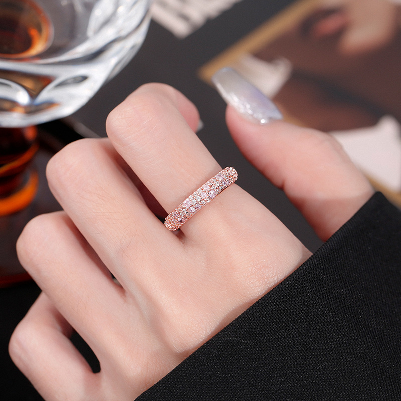 Rosa Ring Mit Bunten Edelsteinen Für Damen Schmuck Accessoires_voghion.com