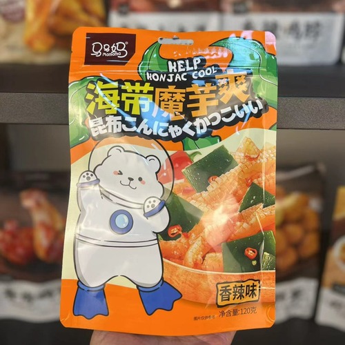 Mama 120g Seaweed Konjac Snack, Ready-to-Eat Independent Small Packaging, Sour and Spicy Appetizer, Popular Snack