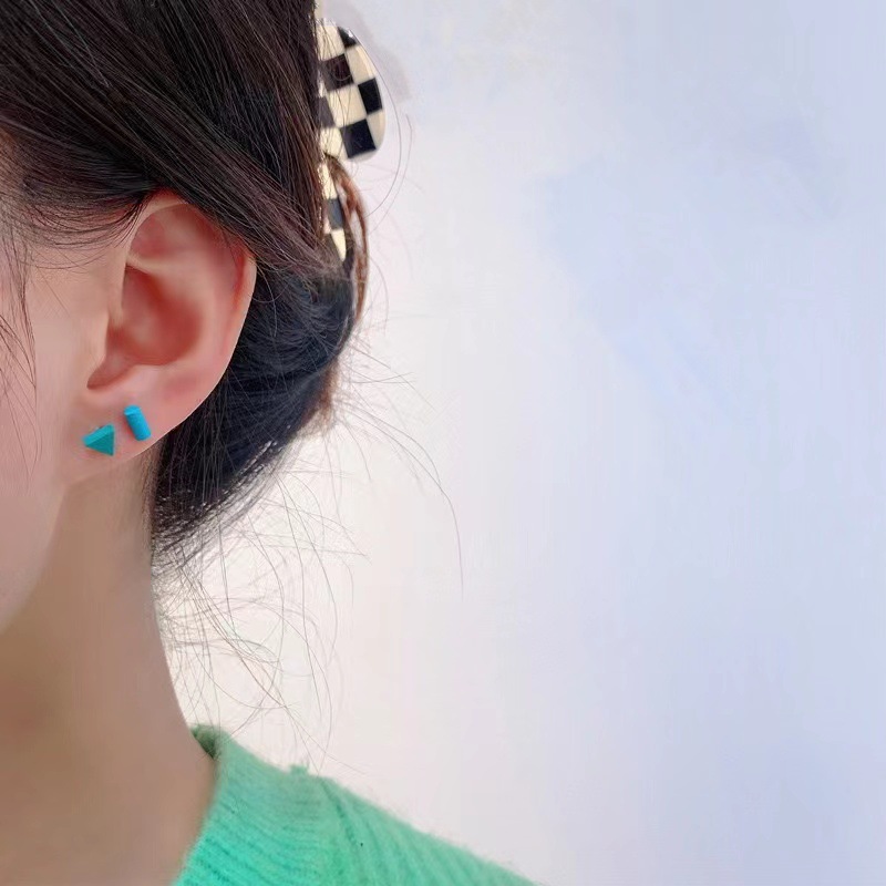 Korean style fashion simple geometric flower earrings setpicture5