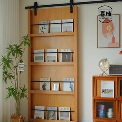 無垢材チェリーウッドドア、見えないドア、納屋ドア、キッチン、バスルーム、コートドア、引き戸、リビングルーム装飾雑誌ドア