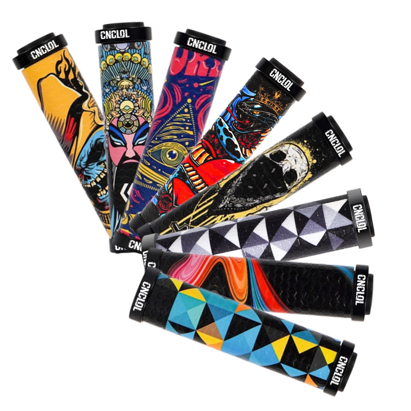 Cnclol Bicycle Handlebar Grips Anti-Slip Shock-Absorbing Mountain Bike Grips Folding Bike Silicone Grips Bicycle Accessories
