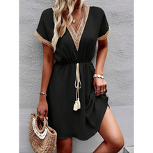 Y 74806 Lace V-neck waist dress ���� V ����������ȹ�羳�¿�