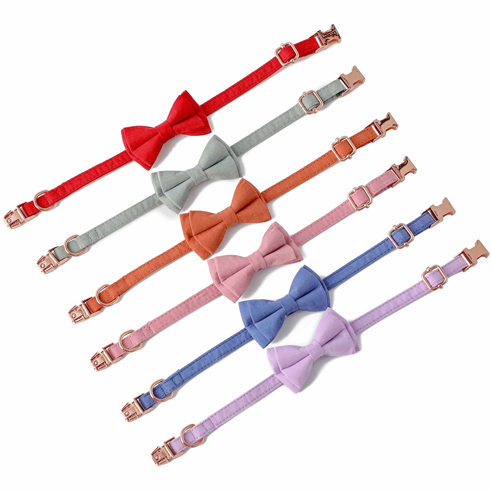 TANPOPO transfronterizo nuevo collar de gato oro rosa corbata de gato corbata de perro británico