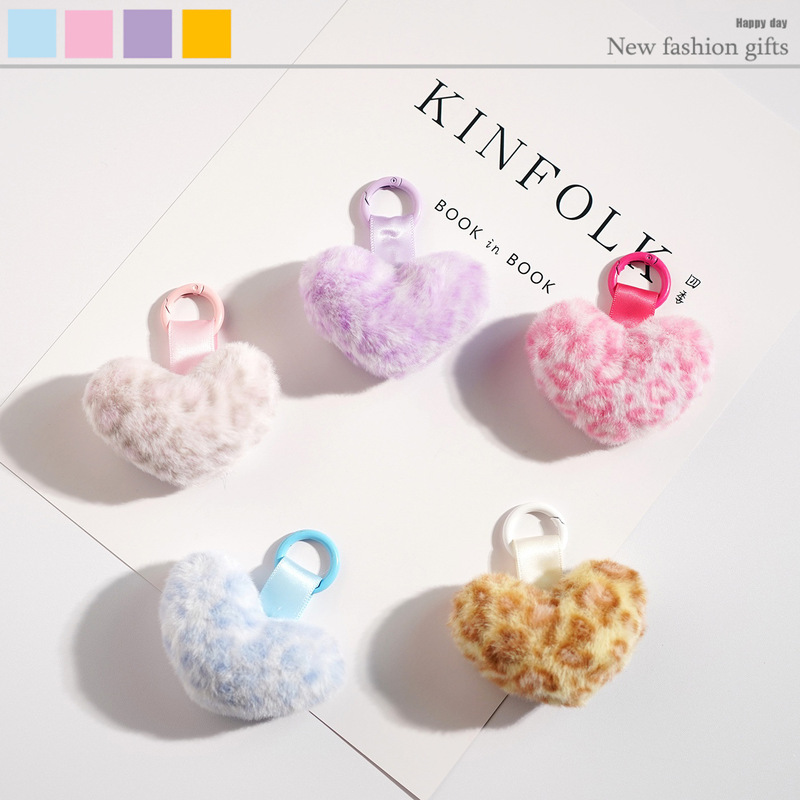 DIY Cute Faux Rex Rabbit Light-Colored Leopard Print Car Keychain Pendant Plush Toy Doll Bag Charm DIY Cute Faux Rex Rabbit Light-Colored Leopard Print Car Keychain Pendant Plush Toy Doll Bag Charm