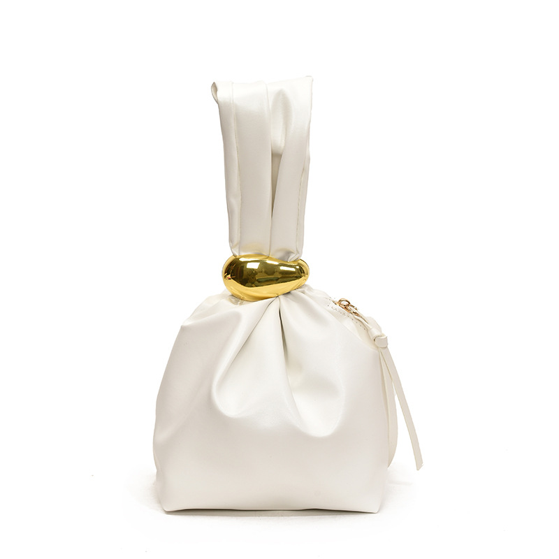 Bolsa de cubo simple y casual, 2025 primavera nueva moda coreana bolso de mano de alta belleza bolsa de mujer decoración