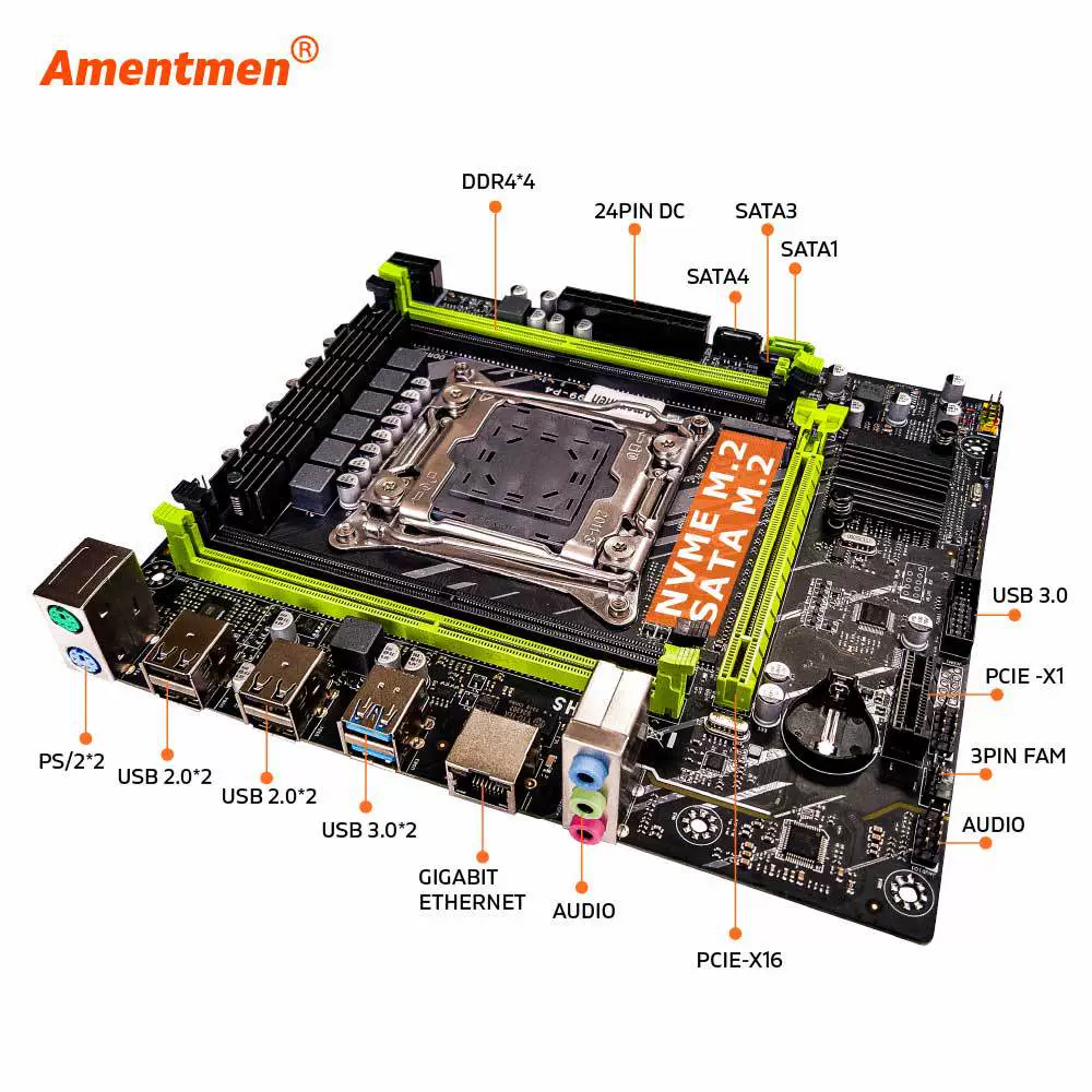 Материнская плата, ноутбук, комплект, x99, 2680v, 2 штуки, 8G