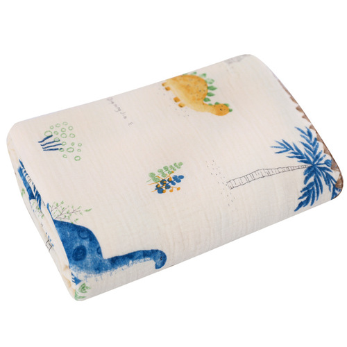 Baby and child quilt soft four-layer gauze absorbent cotton bath towel cover blanket air-conditioning quilt baby and child lock edge towel quilt
