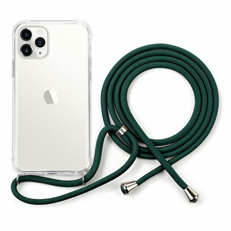 适用iphone13手机壳苹果14 Pro透明XR四角气囊防摔11带挂绳12 max