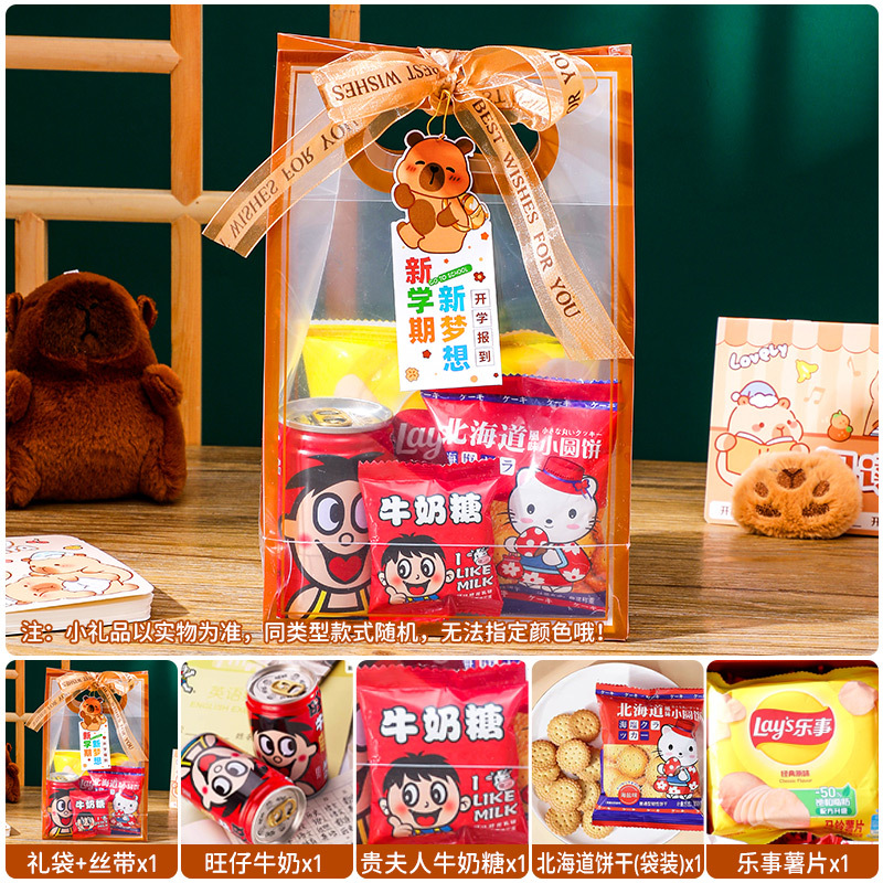 小学生生日伴手礼入学考试奖品礼包卡皮巴拉幼儿园开学仪式感礼物|undefined