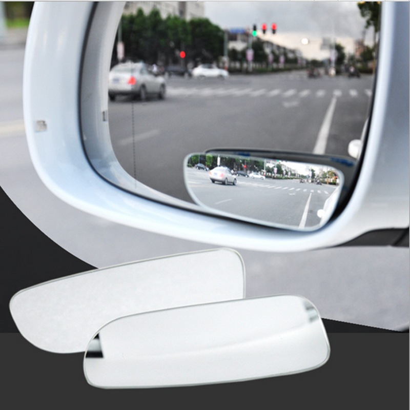 Rearview mirror with small round mirror glass, no border, high-definition, long arc, adjustable backup assistant mirror, wide-angle blind spot mirror