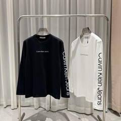 CK欧美潮牌 2025新款字母印花时尚百搭休闲宽松男女同款长袖宽松