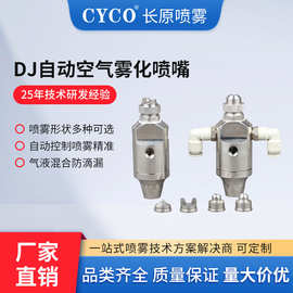 DJ自动空气雾化喷嘴不锈钢三流体气水混合JAU防滴漏精密喷涂喷头