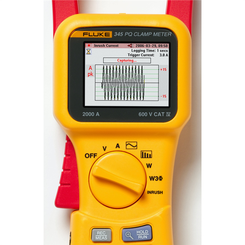 福禄克Fluke 345电能质量手持式谐波功率钳形表福禄克F345