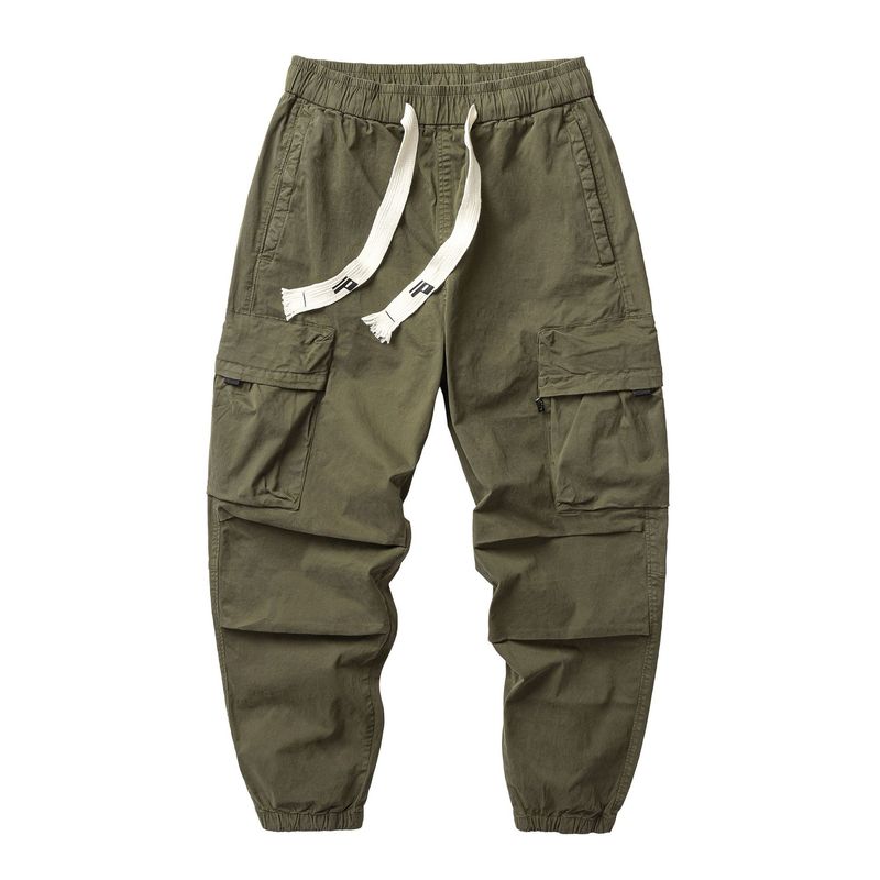 Loose Korean Style Trendy Brand Multi-Pocket Crane Pants Men's Spring and Autumn Trendy Brand Tapered Sweatpants Men's Pants Casual Pants Men's Wear