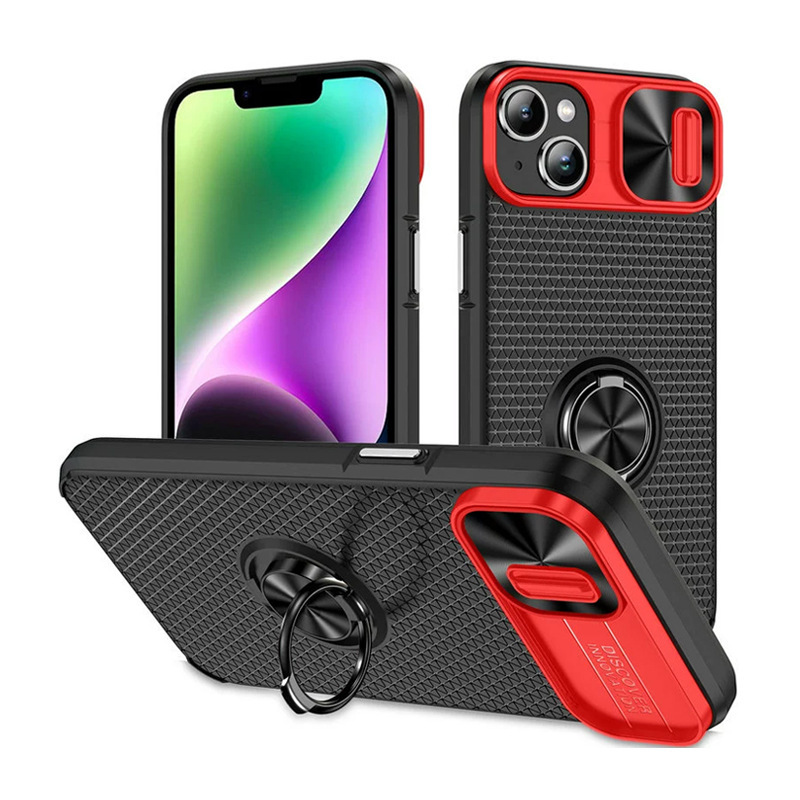 IPhone 15 TPU PC指環押し窓ケース全包携帯ケースiPhone 15シリーズ磁気吸引保護ケース|undefined