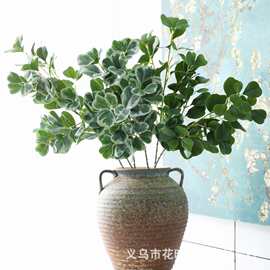 仿真植物心形榕叶槐花 假花胶布水洗造树叶材 家居装饰摄影布置