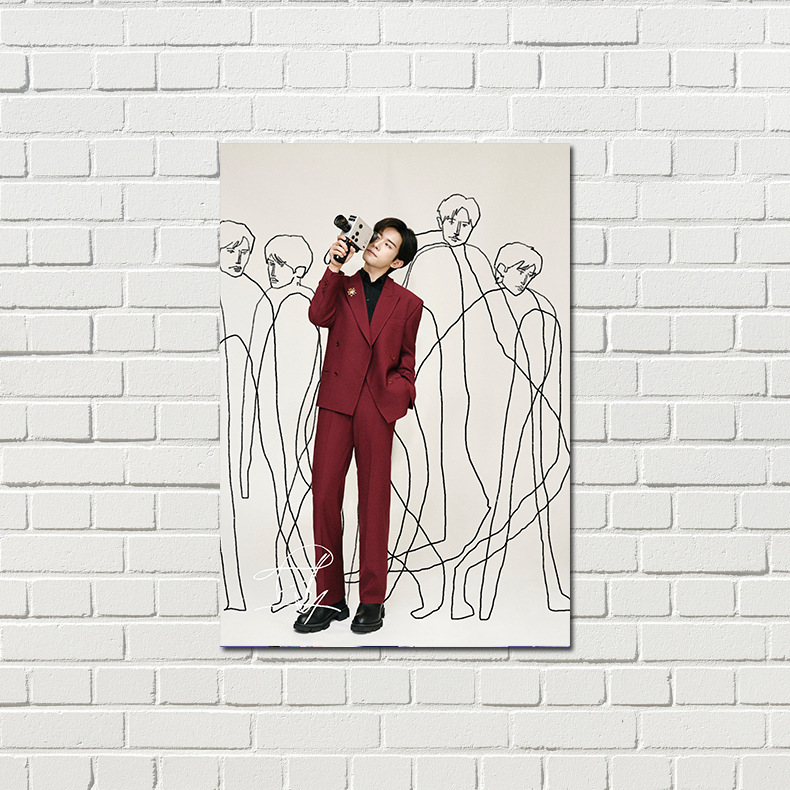 Yi Yangqian Poster High-Definition Copperplate Paper Set of 8 Sheets TFBOYS Signed Photo Dorm Room Wall Sticker Decorative Painting