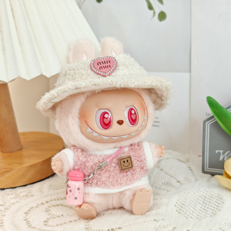 第一世代と第二世代のラブブベビー服ビニールブラインドボックスペンダントかわいいぬいぐるみ帽子服スーツアクセサリー|undefined