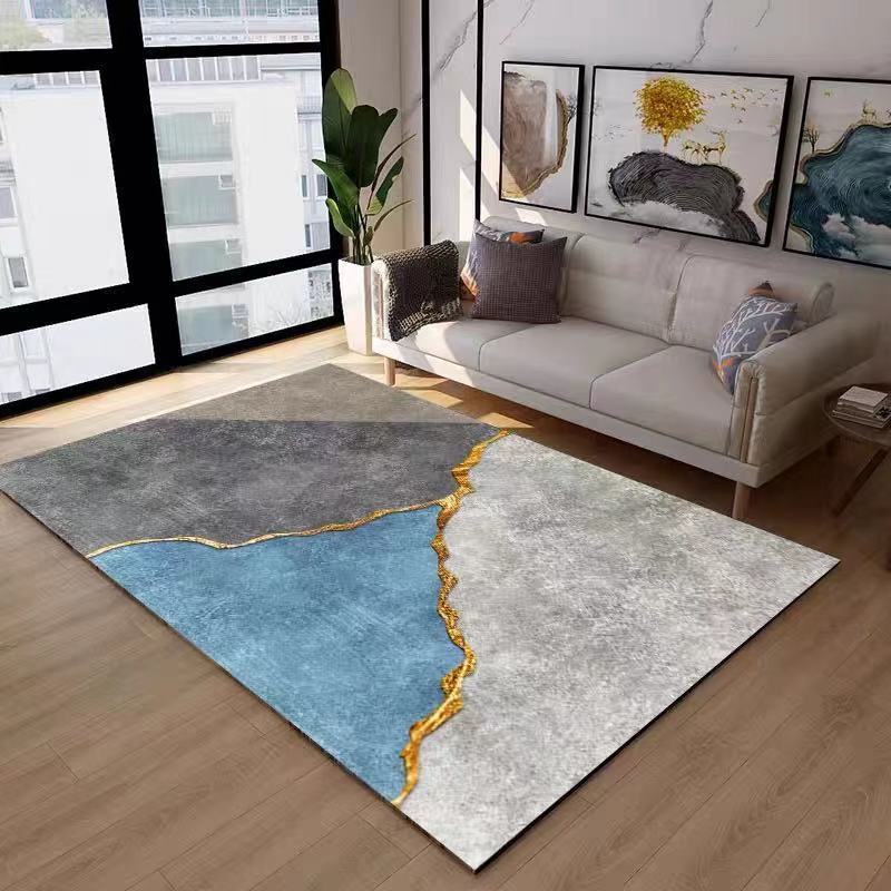Alfombra de terciopelo cristalino para sala de estar, alfombra de mesa de centro de fácil cuidado, alfombra de área grande de cobertura total para uso doméstico, ideal para dropshipping transfronterizo en Temu.