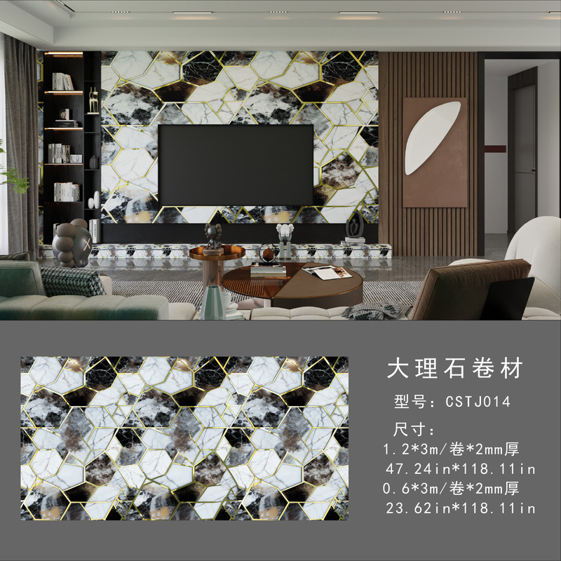 仿大理石3d墙面翻新装饰贴纸防油防水墙纸自粘瓷砖贴跨境外贸|undefined