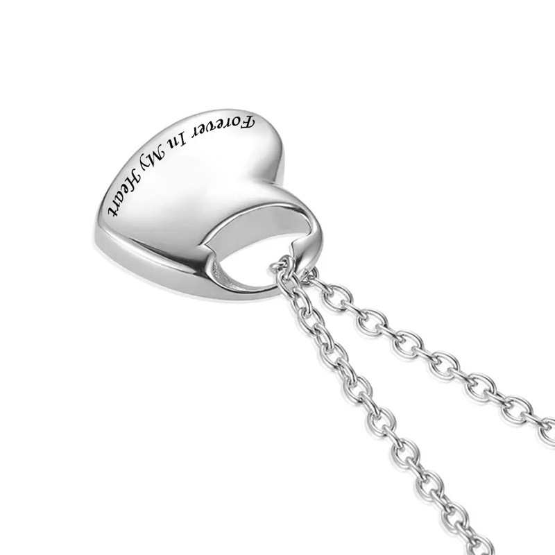 Para siempre en mi corazón melocotón corazón gran capacidad cinerario ataúd de acero inoxidable cinerario ataúd Memorial mascota