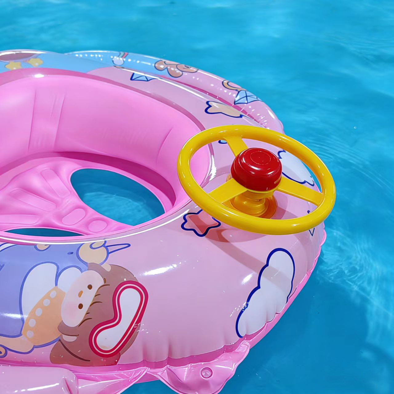 Flotador con Volante Infantil de 1 a 3 Años de PVC Ecológico, Inflable y Antivuelco para Piscina