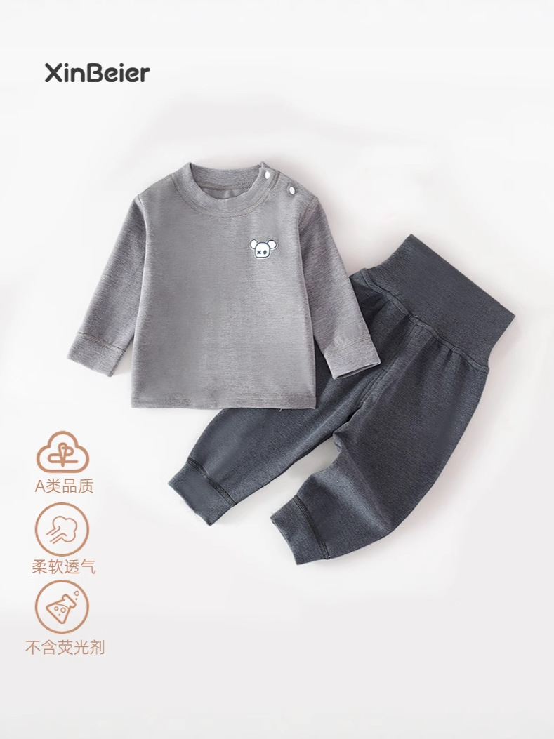 2025 nuevo conjunto de ropa interior cálida para niños chaqueta de otoño pantalones de otoño para hombres y mujeres camisetas de camisa de terciopelo de doble cara pijamas ropa para el hogar