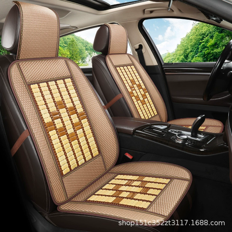 Летняя Автомобильная подушка для сиденья, Одноместный бамбуковый охлаждающий коврик, дышащий бамбуковый Шелковый ледяной коврик, задняя трехместная Подушка заднего сиденья